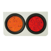 24v 12v 56leds Red Yellow combined led trailer lights with stainless steel