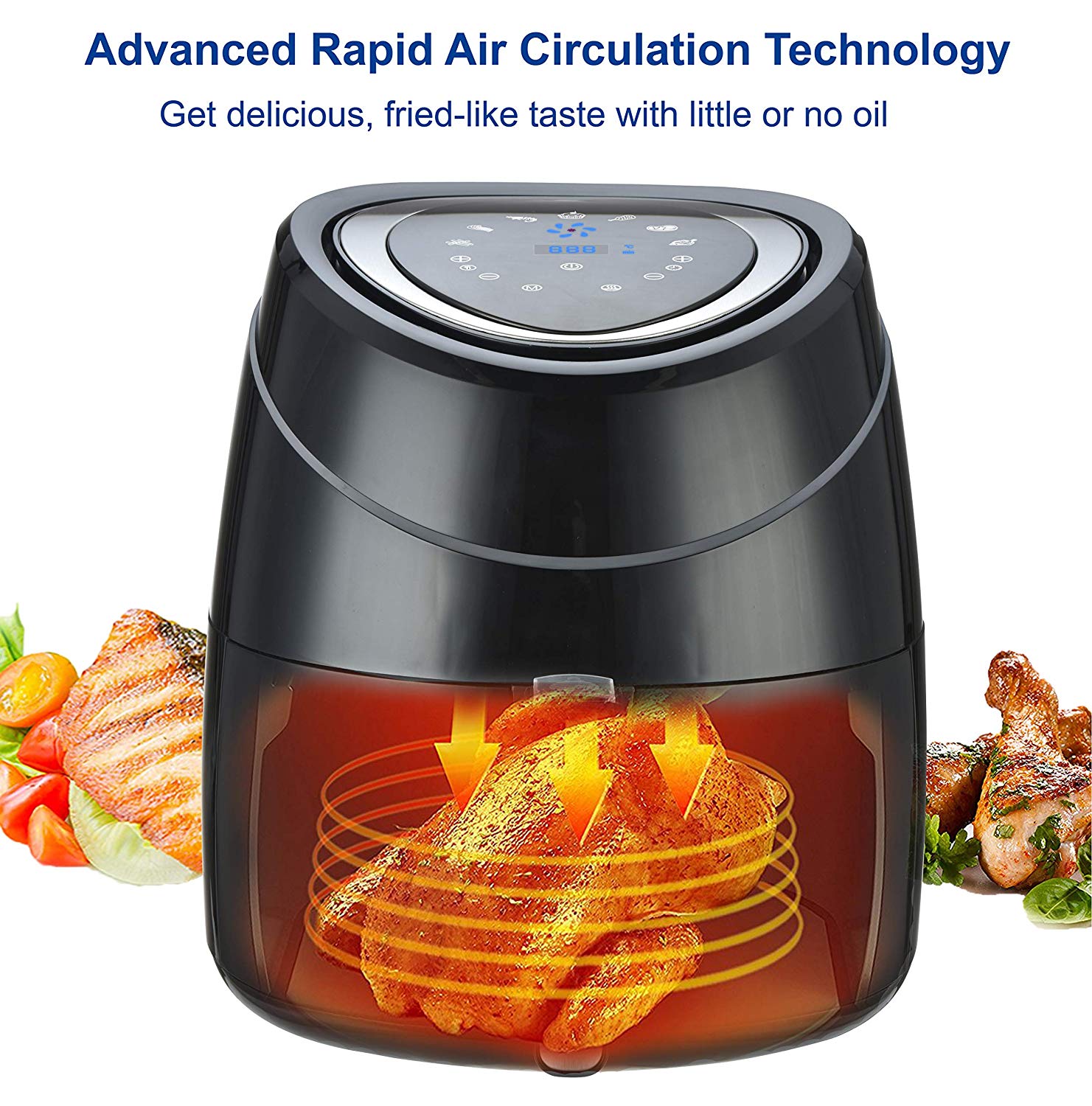HOLSEM Air Fryer XL 5.8 QT with Rapid Air Circulation System,Extra