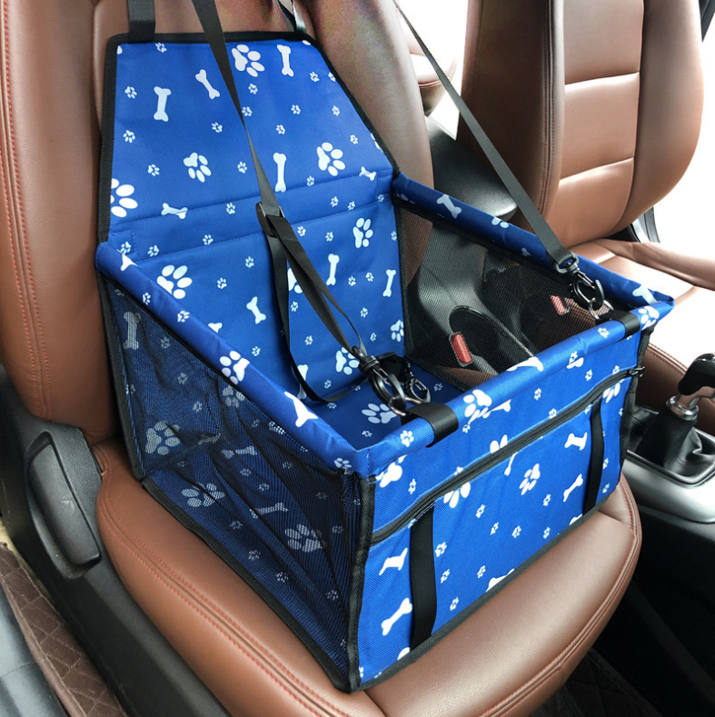 Skybox Dog Pet Elevated Car Seat Carrier Dog Travel Bag Collapsible Pet Booster Car Seat Carrier With Safety Leash and Zipper