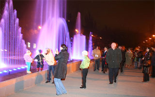 Ukrain Alchevsk city Program control fountain