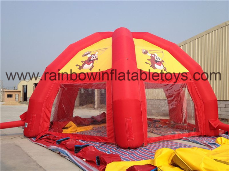 RB41011（6x6m）Inflatable Dome Shaped Bull Riding Tent for Advertising