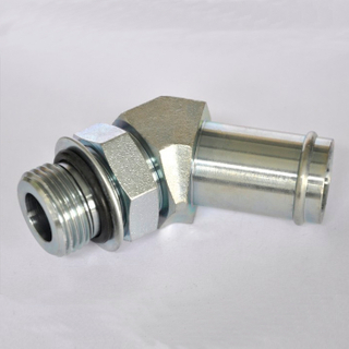 Codo con punta de 45 ° con punta 4603 SAE 090392 Adaptador de junta con punta de manguera / hilo recto para Reino Unido