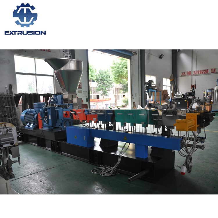 南京海思工厂价TSE65D 80%PP+碳酸钙填充料双螺杆造粒机生产线