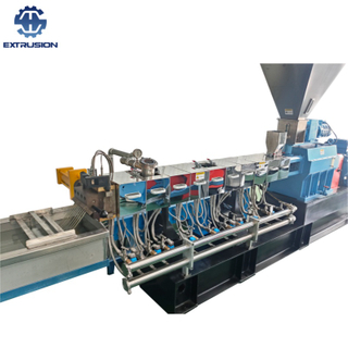 南京海思厂家废旧PET回收双螺杆挤出机 水冷拉条造粒线