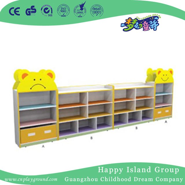  Unidad de gabinete Snoopy de madera preescolar de dibujos animados niños (M11-08701)