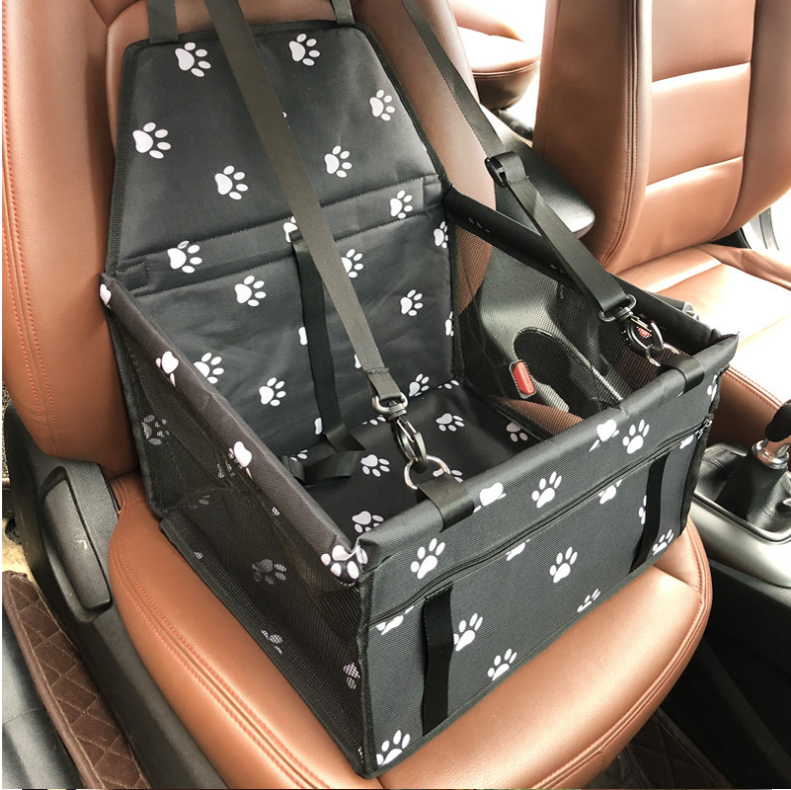 Skybox Dog Pet Elevated Car Seat Carrier Dog Travel Bag Collapsible Pet Booster Car Seat Carrier With Safety Leash and Zipper