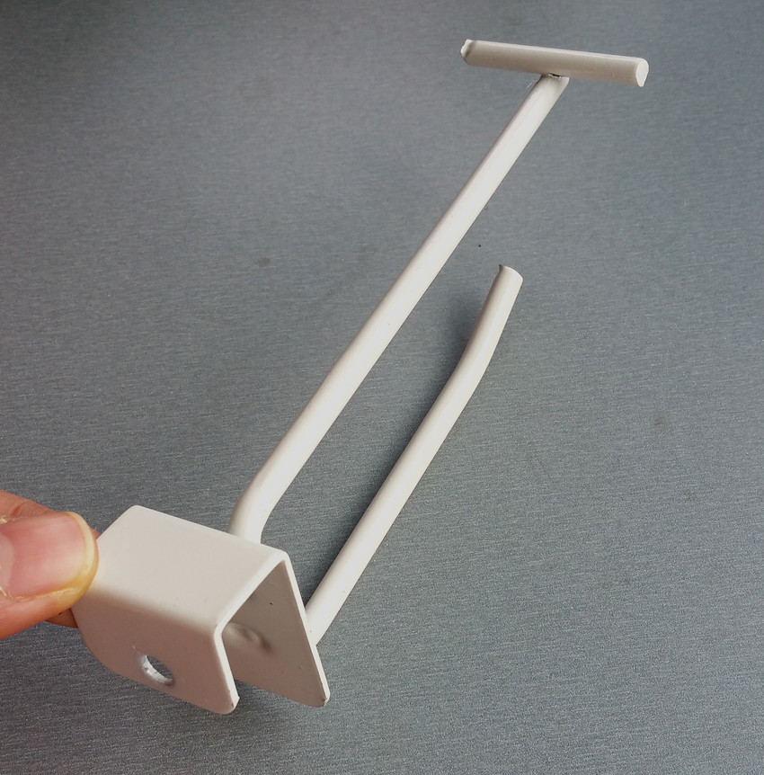 Supermarket Shelf Rack Metal Hanging Display Hooks Suit Cubic In Electrostatic Spraying White