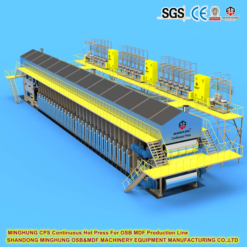 MINGHUNG CPS Continuous Hot Press For OSB MDF Production Line MINGHUNG CPS Continuous Hot Press untuk Jalur Produksi OSB MDF