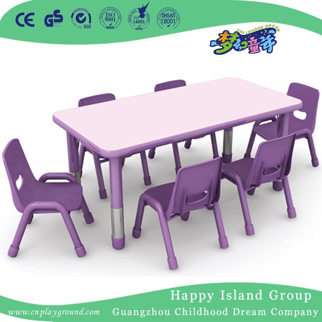 Schule-moderne hölzerne Kinderrosa-Rechteck-Tabelle (HG-5001)