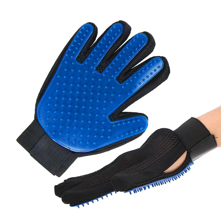 Pet Dog Five Finger Grooming Washing Glove Brush Right Hand Cat Dirt Hair Fur Removal Pet Deshedding Glove 