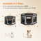 Portable Octagonal Dog Cage Snap Button Closure Folding Pet Tent with Mesh Windows Oxford Fabric Puppy Playpen