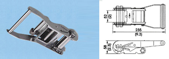 ステンレス製ラチェットタイダウン 3000kg