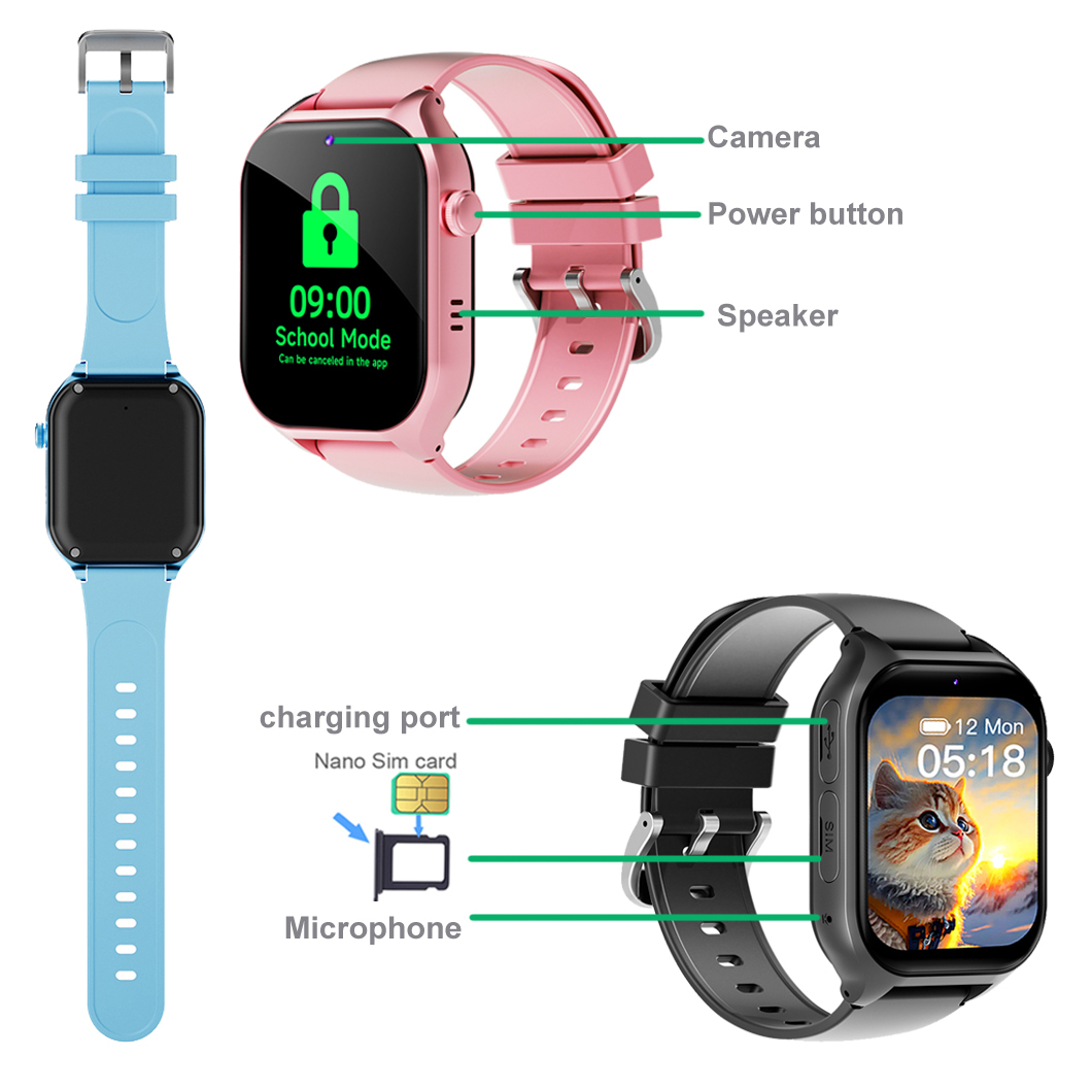 Parental Control 4G Kids GPS Watch Y49 Control parental 4G Reloj GPS para niños Y49