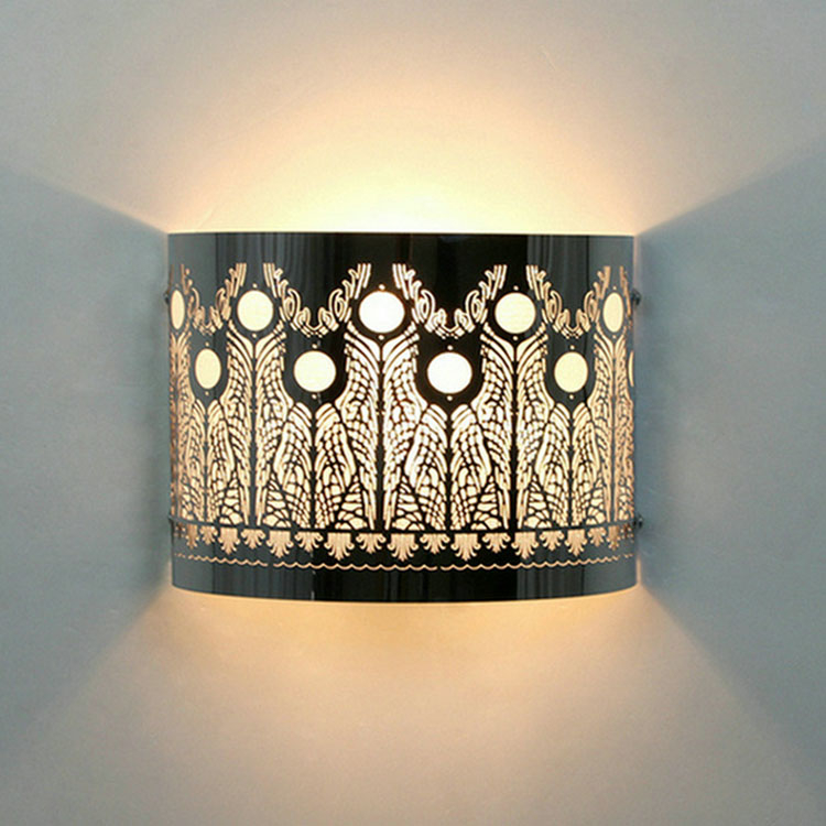  etching stainless steel lampshade-XK302