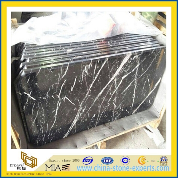 Black marquina black marble vanity top marble countertop (YQA-MC1012) (10) Black marquina black marble vanity top marble countertop (YQA-MC1012) (10)