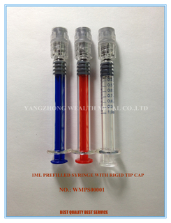1 Ml Luer Lock Prefilled Syringe with Rigid Tip Cap