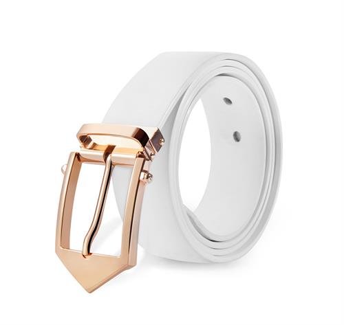 百强橡塑-白色男士时尚腰带