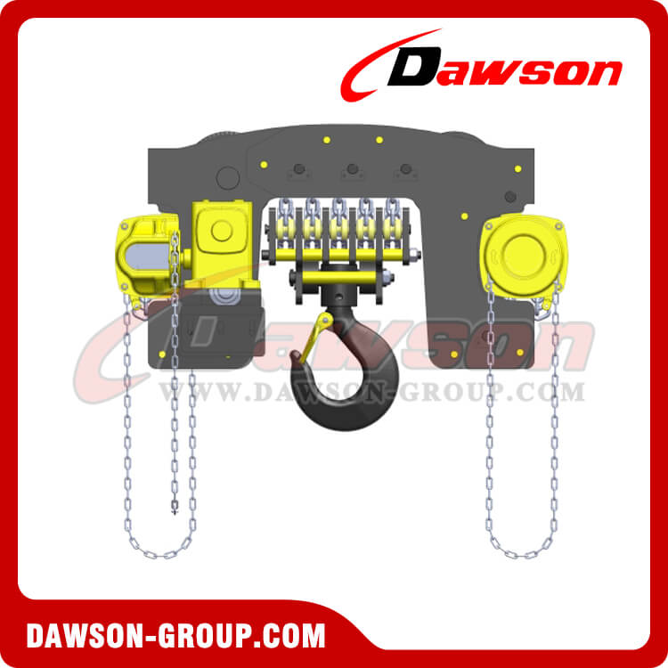 DS-YTG-20 20T、20000kg 低クリアランス トロリー ホイスト コンビネーション、低ヘッドルーム ホイスト トロリー、ハンド チェーン ホイスト トロリー - Dawson Group Ltd. - 中国メーカー、サプライヤー