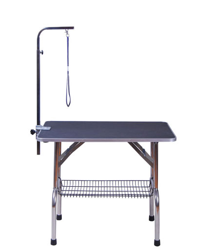 Stainless Steel Dog Pet Grooming Table With Adjustable Arm Basket
