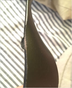 带边脱落，掉皮