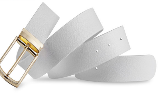 百强橡塑-男士腰带,裤腰带-白色休闲商务款