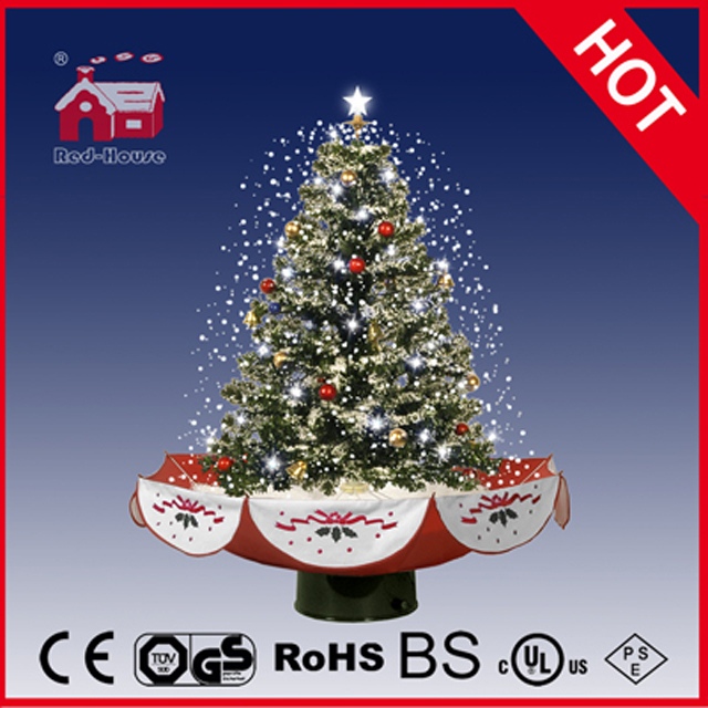18030u075 rs snowing christmas tree with umbrella base 18030u075 rs snowing christmas tree with umbrella base