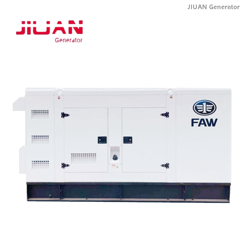 Water cooled single /3 phase 90KVA FAW engine silent type diesel generator 50Hz CA4110/125Z-09D