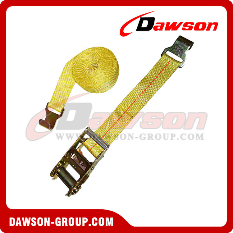 狭いフラット フック付き 2 ヘビーデューティ ラチェット ストラップ - Dawson Group - 中国メーカー サプライヤー