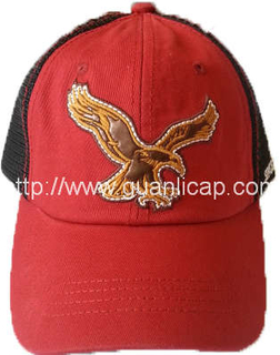 16*10polo cotton twill 6-panel embroidered mesh cap