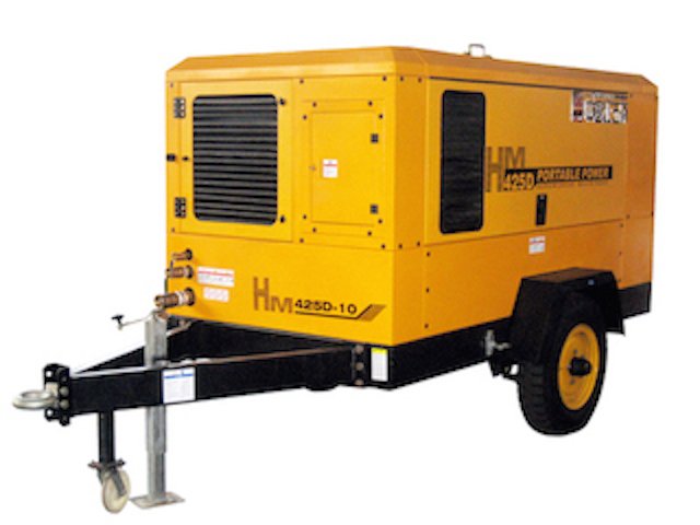 Compresor de aire portátil y de tornillo para uso en canteras de piedra