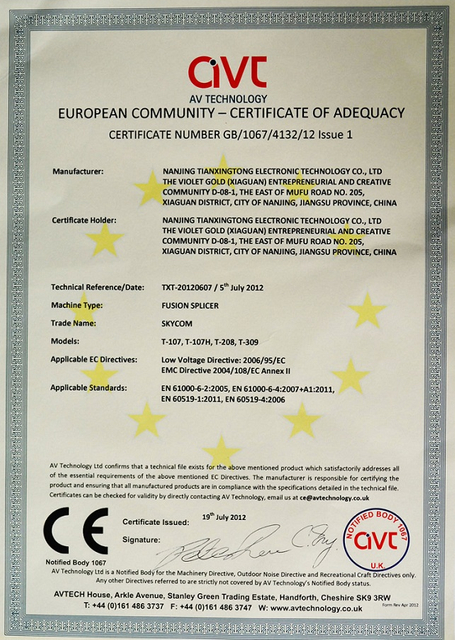 CE--Certificate