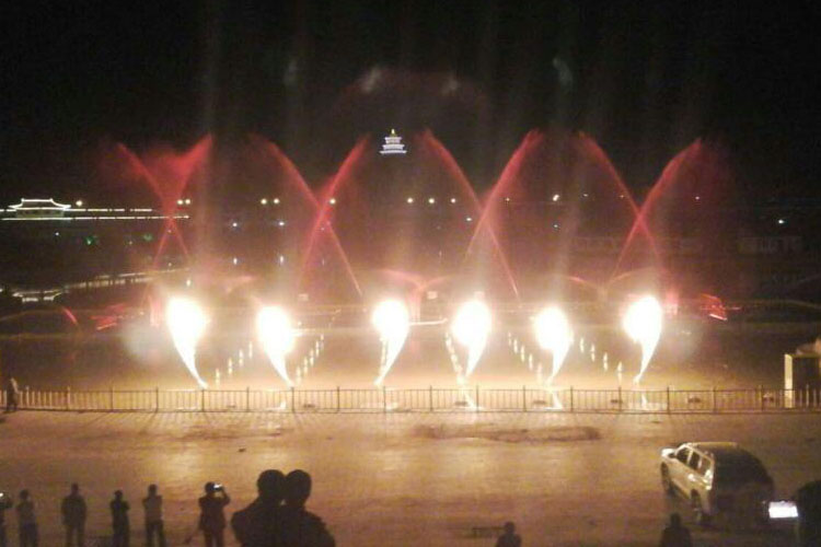 fountain fire jet effect