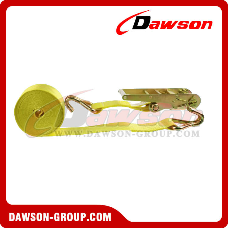 3''X27' Ratchet Strap W Double J-Hook- china manufacturer supplier - Dawson Group 3''X27' ラチェット ストラップ W ダブル J フック-中国メーカー サプライヤー - Dawson Group