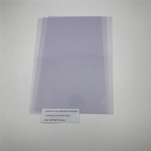 Tarjeta transparente de PVC no laminado (inyección de tinta)