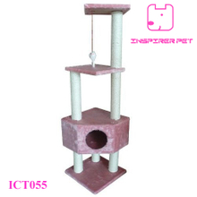 Pink 52" Cat Tree House Cando Furniture Scratcher Post Toy