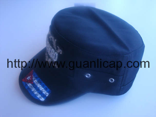 16x10washed cotton twill emb.&printing army cap