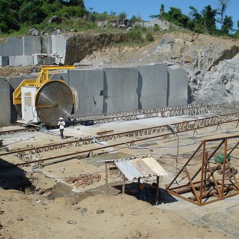 Cortadora de piedra de doble hoja para trabajos en canteras
