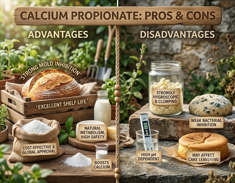 Advantages and Disadvantages of Calcium Propionate مزايا وعيوب بروبيونات الكالسيوم
