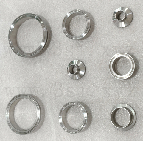 Sanitary Stainless Steel SS304/SS316L Tri-Clamp Ferrule, Food Grade Pipe Connector Fitting (1/2" to 12")