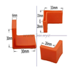 L Shaped Furniture Rubber Plastic Leg Covers Angle Iron Foot2