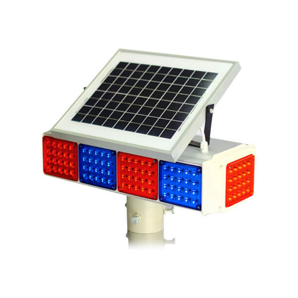 Solar Powerd LED warning flashing light