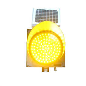 Solar LED yellow flashing lights
