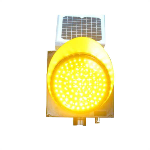 Solar LED yellow flashing lights