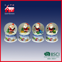 Snow christmas globe church globes musical town noel glitterdome religious around glitter roman rated Custom Made Polyresin Souvenir Snow Globe with Santa Claus Painting