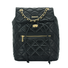 Ladies qulited leather backpack