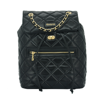 Ladies qulited leather backpack