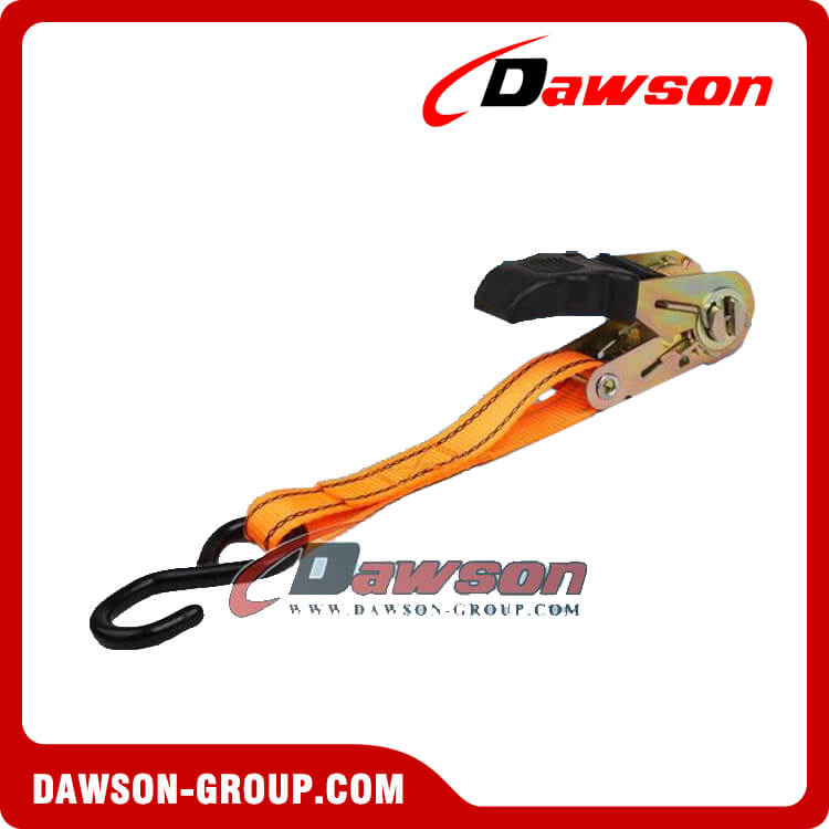 25mm ラチェット ラッシング ストラップ タイダウン S フック付き