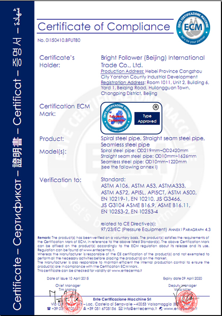 CE certificate