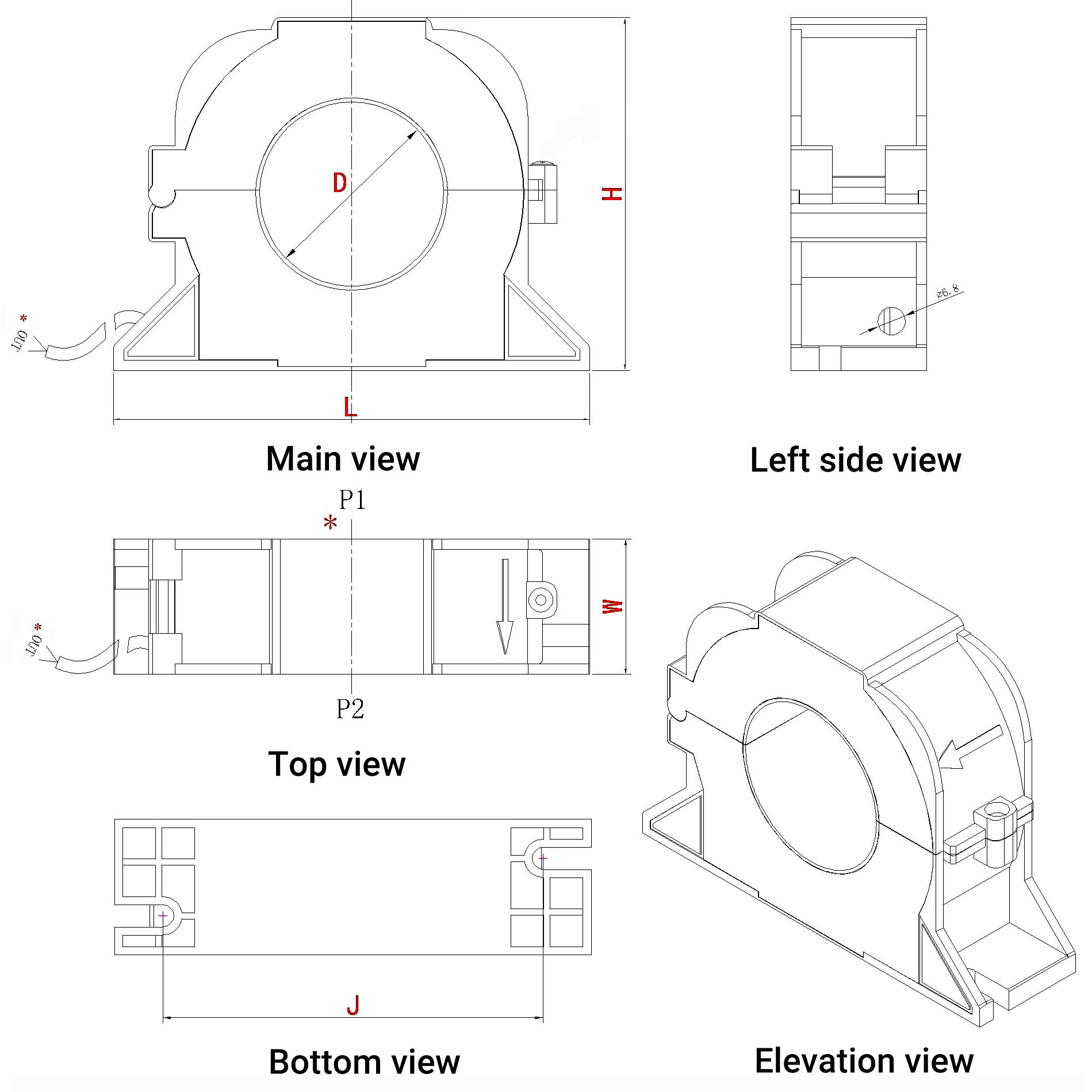Zero Sequence Current Transformer የዜሮ ቅደም ተከተል የአሁኑ ትራንስፎርመር