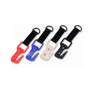  Ceramic Scuba Diving Line Cutter SUS316 Screw PA66 Housing Emergency Underwater Cutting Tool with Nylon Sheath